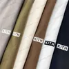 Erkek Tişörtler Vintage Kith Tshirts Kutusu Küçük Yuvarlak Boyun Kısa Kollu Pamuk Basit Mektup Erkekler İçin Gevşek Tişört Baskı T230707