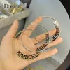 Hoop Huggie 70mm Custom Name Örhängen Personligt namn Örhängen Namn Hoops Namn Örhängen Hoop Örhängen Guld Custom Earrings Custom Hoops 230706