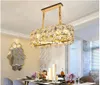 Lampadari Nordic Living Room Decora Gold K9 Crystal Lampade a sospensione a LED Lustre Lampada a sospensione Luminaria Suspend Lampras