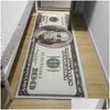 Carpets 100 Dollar Carpet Rug Entrance Pound Eur Bill Runner Paper Money Loung Living Room Bedroom Home Decor Drop Delivery Garden Te Dhdpk