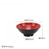 Bowls Black And Red Beef Noodle Bowl Commercial Home Kitchen Cutlery Melamine Ramen Breakfast Plastic Plate