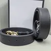 Dambälte elegant g cinturon gentleman affärskontorsdesigner herrbälte klassiskt pläterat guldspänne casual lyxbälte svart 2,0 cm 2,8 cm 3,4 cm 3,8 cm C23