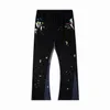 Calças masculinas galerias sweatpants dept manchado carta impressão casal feminino solto versátil calças casuais em linha reta laranja cinza preto fwgf