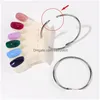 Affichage de la pratique des ongles 6X10Pcs forme de couronne faux ongles conseils en plastique vernis Swatch naturel/clair/noir montrant étagère bricolage manucure à Dhjnh