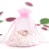 Storage Bags Small Yarn Organza Bag Christmas Gifts Candy Pouches Drawstrings Jar Shaped Reusable Cookies