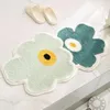 Carpets Floor Bathroom Rug Non-slip Fine Texture Decorative Flower Design Functional Good Absorbent Ultra Soft Cute Floral Sha