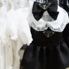 Lindos vestidos de princesa com arco de renda para gatos Vestido de verão macio para gatos Gato persa Pomeranian Ragdoll Lindos gatos em miniatura roupas para cães