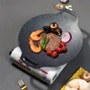 BBQ Grills Korean Round Grill Pan Non Stick Barbecue Plate Household Frying Outdoor Picnic Smokeless Tool 230706