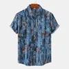 Chemises décontractées pour hommes chemise de créateur vacances hawaïennes Blouses à manches courtes coton ample lin imprimé Streetwear Ropa Hombre