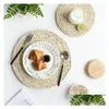 Mats Pads Corn Fur Woven Dining Table Mat Heat Bowl Placemat Round Coasters Coffee Drink Tea Cup Placemats T2I5771 Drop Delivery H Dhesn