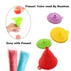 Narzędzia do lodów 100 sztuk Ice Pop torby z lejkiem DIY urządzenie do lodów na patyku Zip Lock Ice Cukierki Wrapper torby Ice Cream Makers Popsicle Formy 230707