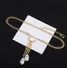 Baroque Pearl Dething Detlaces 18k Gold Classic Designer Letter Letter Pendants Chain