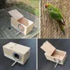 Bird Cages Wooden Cage Nesting Box Breeding Hatching Nest for Parakeet Budgies Cocktail Finch Lovebird Parrot Birdhouse 230706