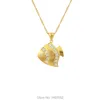 Pendant Necklaces Adixyn Crystal Cute Fish For Women Men / Gold Color Pendants & Arabic African Desigh