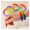 Party Favor Lgbt Lesbian Rainbow Sile Bracelets Gay Rubber Sports Wrist Band Wristlet Bracelet Wristband T9I00441 Drop Delivery Home Dhsdv