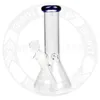 8-Zoll-Bong-Dab-Rig-Wasserpfeife Shisha, klassischer Becherboden, Glasrecycler, Tabakrauchpfeifen, Bohrinseln, Mini-Rauchpfeife, bunter Mund, 14,4-mm-Köpfe