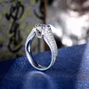 Wedding Rings Wedding Rings Engagement Ring 2 Carat 8 0mm DF Color D VVS1 Round Brilliant Cut Solid 10K White Gold Z230710
