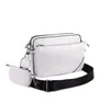 Nova bolsa de ombro branca com relevo masculina elegante bolsa de três peças bolsas de grife de luxo