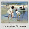 Enfants toile Art Edward Henry Potthast peinture enfants jouant au bord de la mer à la main plage oeuvre enfants chambre Decor
