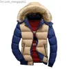 Herren Daunenparkas Herbst 2015 Winterparka Herren Daunenjacke 2015 Herren Wintermantel männlich Koreanische Version des dicken warmen Mantels mit Kapuze gepolsterte Jacke P80 Z230710