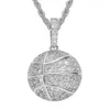 Nieuwe Merk Gzw Sieraden Sport Basketbal Penny Hip Hop Micro Set Kubieke Zirkoon Volledige Diamant Herenmode Ketting Echt Goud Glanzende CZ Rock Esthetische Edelsteen