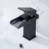 Bathroom Sink Faucets Faucet Waterfall Cold Water Mixer Deck Mounted Single Hole Bath Tap Chrome Finished