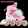 Inline Roller Skates 2 in 1 Shoes Unisex Kids Children Indoor Outdoor Park Yard Playground Skating Training Practice for 230706