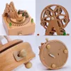 Novelty Items Elegant Wooden Music Box Castle Carousel Musical Box Birthday Christmas Gift For Girlfriend Boyfriend Music Sound Box Present 230707