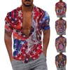 Camicie casual da uomo Yoga Quick Mens Moda e tempo libero Stampa digitale 3D Bottone Risvolto Panhandle Slim Western Rayon Shirt