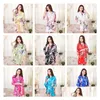 Home Clothing 14 Colors S-Xxl Sexy Womens Japanese Silk Kimono Robe Pajamas Nightdress Sleepwear Broken Flower T2I245 Drop Delivery Dhams