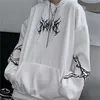 Erkek Hoodies Sweatshirts Harajuku Kpop Erkekler Retro Alev Baskı Kış Gündelik Büyük Boyu Sweatshirt Ins Erkek ve Kadın Sokak Giyim Hoodie 230707