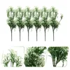 Dekorativa blommor 6 Bunches Artificial Green Plants Light House Decorations Home Bouquet Fake Floral Plastic Dining Table Table Faux