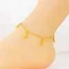 Anklets Water Drop Anklet Jewelry 18K Gold Plated For Women Trendy Bohe Charm Leg Ankle Chain Braces Barefoot Dubai Accessories