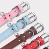 Dog Collars Small Medium Large Dogs Pug Collar Ultra Soft D-Rings Design Microfiber Faux Leather Anti-lost For Outdoor