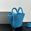 Designerska torba z grubej bawełny Damski kosz z paskiem luksusowe torebki Crossbody Ibiza totes wysokiej jakości top uchwyty torebki Nylon Knitting Baskets torby na ramię torebka damska