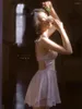 Damska bielizna nocna francuska seksowna koszula nocna damska bielizna nocna Kawaii Lolita Girl fioletowy lodowy jedwab Sling bielizna prywatna