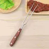 BBQ Grills Fork Bbq Sticks Grilling Steak Prong Roasting Grill Marshmallow Meat Steel Stainless Kitchen Forks Chef Pastachicken Poultry 230706