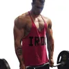 Men's Tank Tops Men's Gym Workout Bodybuilding Tank Tops Y Back Fitness Thin Shoulder Strap Muscle Fit Stringer Printed Extreme Tee 230706