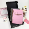 Anpassad logotyp Journal A5 Notebook Flower Weekly Monthly Planner Luxury Gift Agenda för student