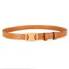 Designer Heren Riem Mode Brief Tailleband Gouden Gesp 2.5 cm Breedte Gordel Dames Luxe Broeksbanden 4 Kleuren Cintura Ceintures