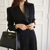 Blazer per abiti da donna Blazer da giacca lunga da donna Abito da smoking formale doppio petto