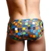 Traje de baño para hombres Sexy Summer Men Trajes de baño Trajes de baño Square Graffiti Surf Swim Boxer Briefs Bikini Shorts Beach Trunks Boardshorts Corte brasileño J230707