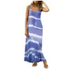Casual Dresses Womens Sleeveless Gradient Tie-Dye Striped V Neck Loose Maxi Dress(S-5xl) Formal Occasion Evening Dress