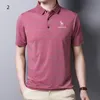 Herren-T-Shirts Herren-Poloshirts Hazzys Golf Kurzarm-T-Shirt Herren-Eisseiden-Revers Herren-Poloshirt Gestreiftes Sommer-Golf-T-Shirt 230706