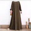 Etnische Kleding Abaya Voor Vrouwen Moslim Bescheiden Lange Mouw Maxi Jurk Turkije Arabische Islam Rits Casual Dubai Eid Party Jilbab vestidos Gown