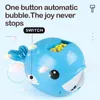 Nyhetsspel Whale bubbelmaskin sommar utomhus automatisk bubbelblåsare barns elektriska bubbelvattenleksaker 230706