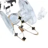 NOUVEAU Collier de créateur bijoux 4 Colliers pendentifs de trèfle à feuilles Bracelet Bracelet Oreille d'oreille Gol