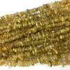 Pierres précieuses en vrac naturel véritable jaune titane or cheveux Rutile Quartz pépite puce perles Fit bijoux 3x8mm 15 "06128