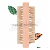 Reinigingsborstels Dubbelzijdig Varkenshaar Nagelborstel Natuurlijk Varken Houten Mas Drop Delivery Home Garden Housekee Organization Househo Dhtr7