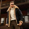 Herrjackor Vinter Herr Fleecekrage Motorcykeljacka One Piece Of Fur Casual Outdoor Termiskt läder Yllerock Man S-5XL Z230711